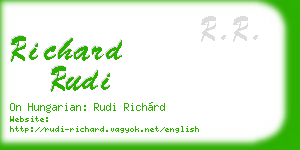 richard rudi business card